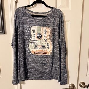 Grand Ole Opry Heather Navy Blue Sweater/Sweatshirt